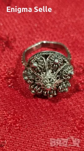 Сребърен възрожденски пръстен , снимка 2 - Пръстени - 50353305