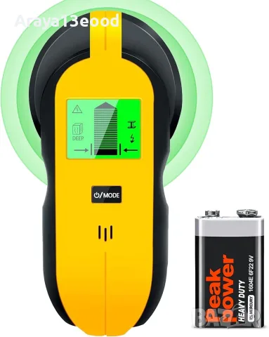 FOLAI TH250 4-в-1 детектор за стена с LCD дисплей – откриване на дърво, метал, арматура и AC кабели