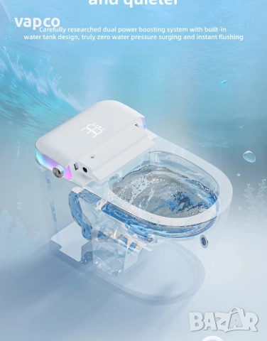 Мултифункционална смарт тоалетна с биде, подгрев, сушене, масаж M202 , снимка 8 - Други стоки за дома - 52468296