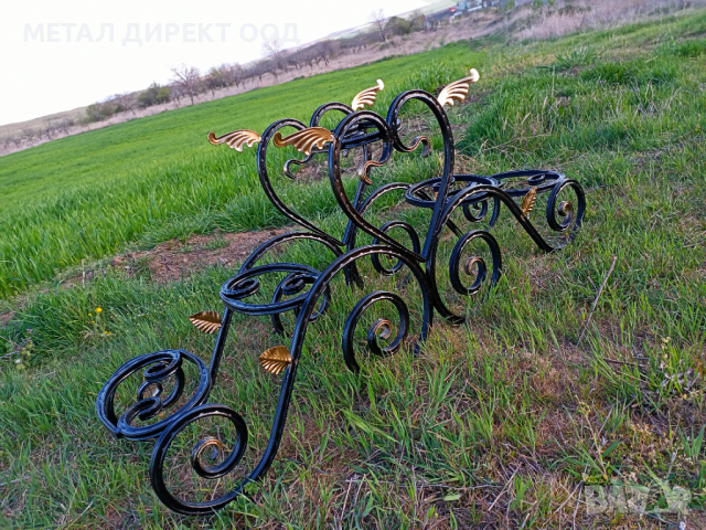 Цветарник от ковано желязо за 5 саксии, снимка 2 - Градински мебели, декорация  - 36507947