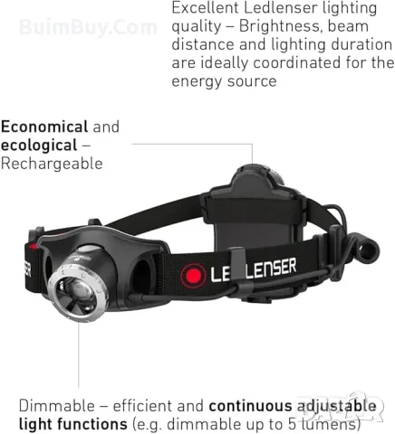 Челник LED Lenser H7R.2 Box, черен, снимка 4 - Къмпинг осветление - 50095238