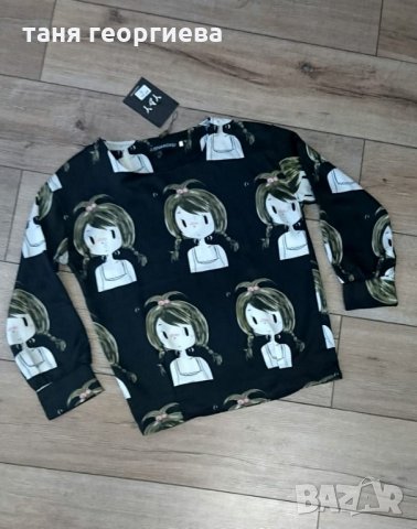 Маркова сатенена блуза , снимка 2 - Блузи с дълъг ръкав и пуловери - 29984658
