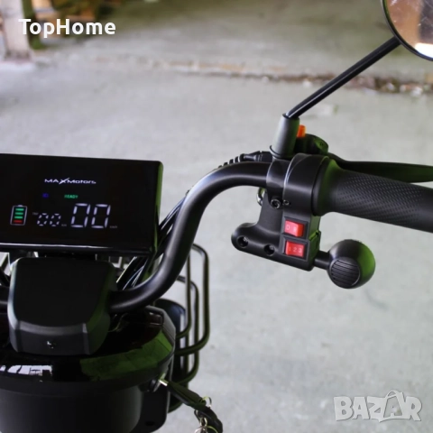  Двуместна Електрическа Триколка PUDDING 1800W Black , снимка 6 - Мотоциклети и мототехника - 42041273