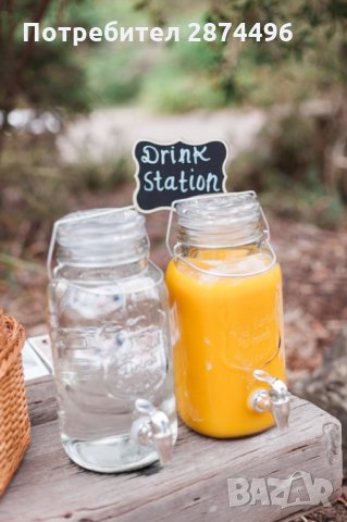 Диспенсър за напитки - стъклен буркан с канелка 2литра, снимка 7 - Други стоки за дома - 30916195