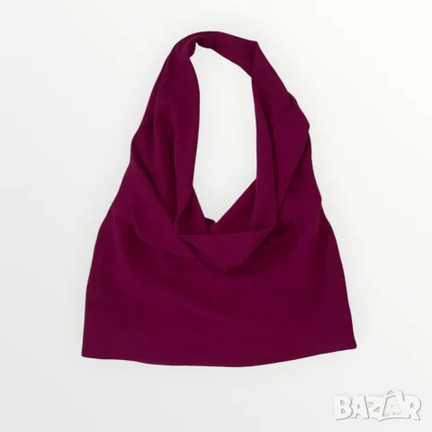 cowl-neck halter crop top Zara 