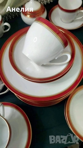 Scherzer Bavaria червен кант . Красиви! , снимка 4 - Чаши - 53328654