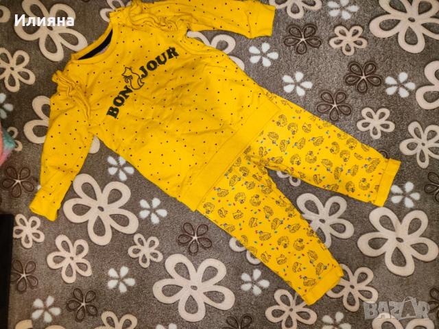 Лот, две пижами и комплект , снимка 2 - Бебешки пижами - 53908945