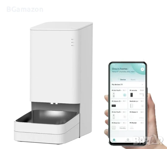 Чисто нова хранилка за домашни любимци XIAOWAN с приложение Xiaomi Home Автоматичен диспенсър..., снимка 1