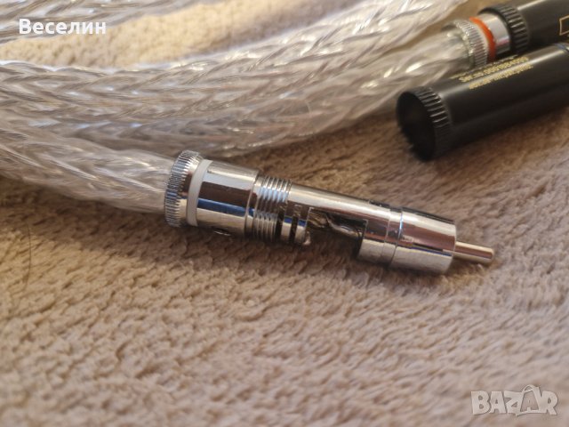 Hi-End 8AG кабел със сребърно покритие 16 нишки с RCA конектори, снимка 4 - Други - 40255436