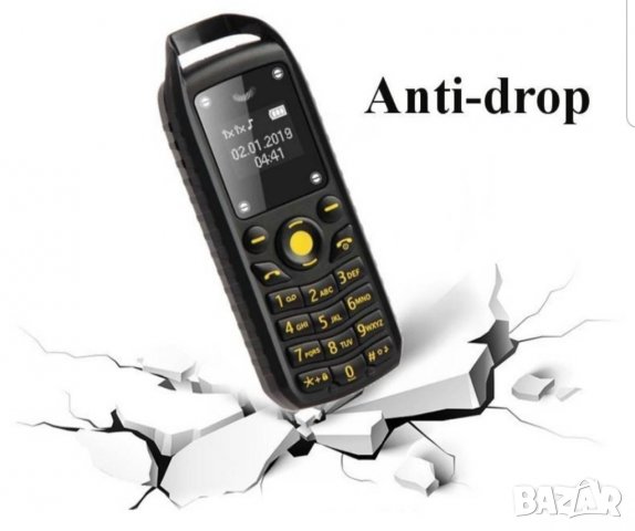 Мини телефон, Мобилен малък телефон удароустойчив, водоустойчив с българско меню български B25 CAT  , снимка 5 - Други - 28810158