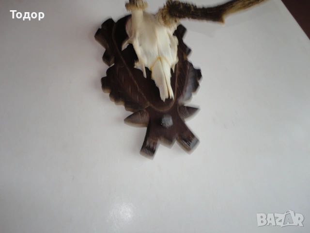 Ловен трофей рога дърворезба 14 , снимка 4 - Ножове - 54087359