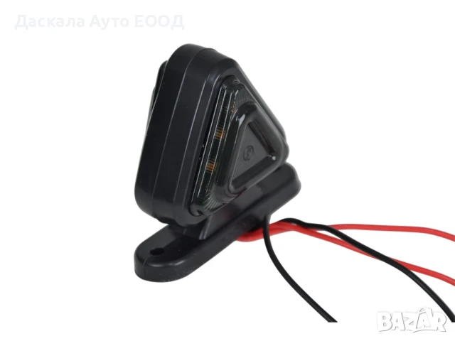 1бр. ОПУШЕНО триъгълно ЛЕД LED рогче с 18 диода, червено-бяло, 12-24V, снимка 4 - Аксесоари и консумативи - 50696313