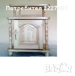 Нощно шкафче ” Струговано” от масив. Налично!, снимка 1
