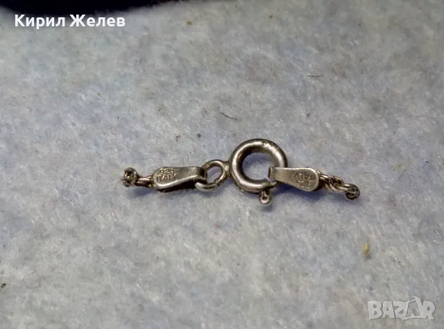 СТАРА СРЕБЪРНА ЗАКОПЧАЛКА СРЕБРО 925 ITALY КАРАБИНКА За ДАМСКИ ЛАНЕЦ ГРИВНА КОЛИЕ ВЕРИЖКА 49913, снимка 7 - Други - 49525419