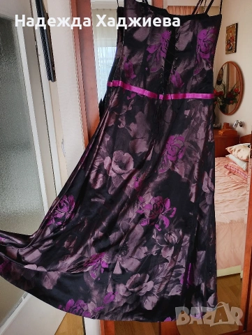 Официална дълга рокля от вискоза , снимка 2 - Рокли - 54111577