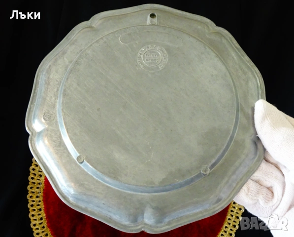 Калаена чиния с Крал Лудвиг Баварски. , снимка 2 - Антикварни и старинни предмети - 54358606