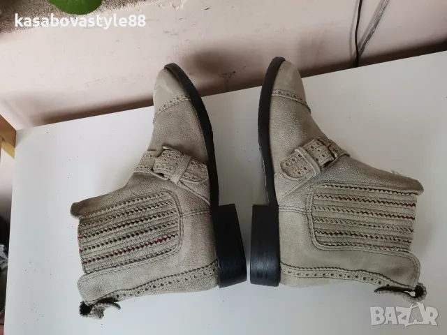 Дамски боти Естествен велур 37н., снимка 11 - Дамски боти - 56508109