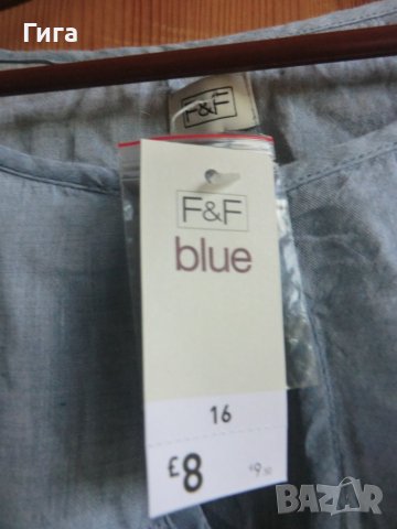 нова синя блузка F^F, снимка 4 - Ризи - 37487897