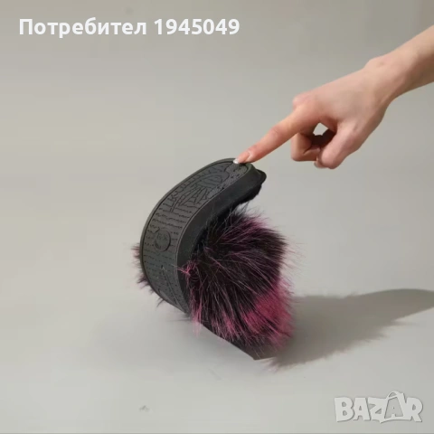 Дамски космати чехли за вътре - вън, снимка 4 - Чехли - 53921122