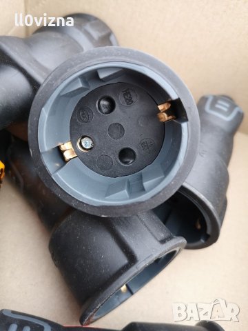 Куплунг - шуко, 250VAC, 16A, гумиран, IP44, влагозащитен, черен, LEGRAND, снимка 3 - Кабели - 39349792
