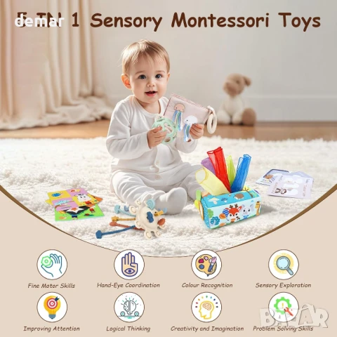 TYRY.HU Сензорни играчки за бебета, картички за важни етапи, 5 в 1, снимка 2 - Образователни игри - 51338550