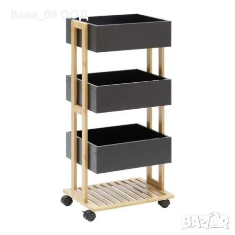 Етажерка за баня от бамбук и МДФ , снимка 2 - Етажерки - 49729295