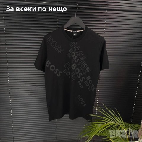 Hugo Boss Мъжка Черна Тениска👕Мъжка Блуза С Къс Ръкав В Черен Цвят Код Mens P.277