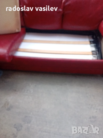 Кожена холова гарнитура, снимка 7 - Дивани и мека мебел - 53021132