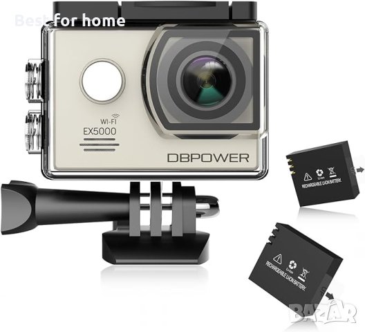 WIFI екшън камера с  аксесоари DBPOWER EX5000, снимка 5 - Камери - 44237015