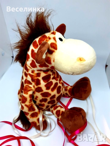 Плюшена играчка жирафче със сърце за Свети Валентин-012, снимка 4 - Романтични подаръци - 53037045