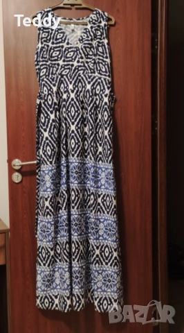 Стилна дълга рокля, 100% памук, размер L