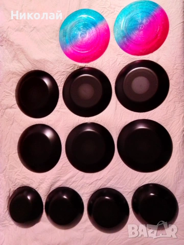 Френски луксозни чинии от стъкло, снимка 2 - Чинии - 53184067