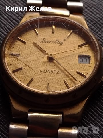 КРАСИВ МЪЖКИ ЧАСОВНИК BARCLAY QUARTZ WATER RESISTANT 30m. с ОРИГИНАЛНА ВЕРИЖКА 33289, снимка 9 - Мъжки - 38688743