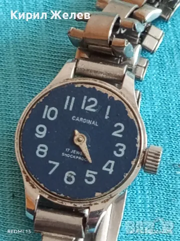 Стар механичен часовник дамски CARDINAL 17 камъка за ремонт части КОЛЕКЦИЯ 48057