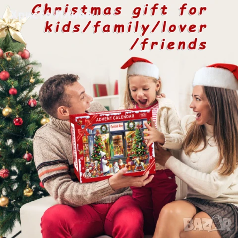 Коледен пъзел за възрастни Коледен календар Коледна картина 1008 части Адвент календар, снимка 4 - Игри и пъзели - 50803277