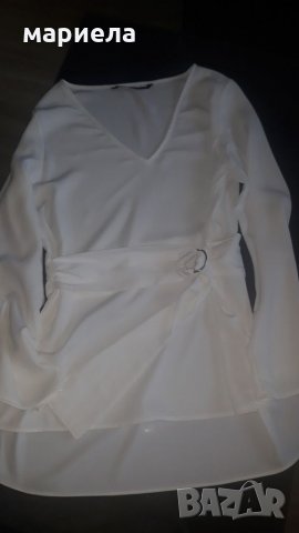 Стилна риза на zara широк ръкав, снимка 1 - Ризи - 34099499