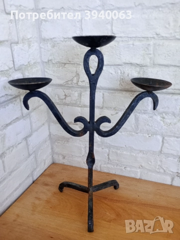 Стар свещник от ковано желязо колекция, снимка 11 - Декорация за дома - 50646667