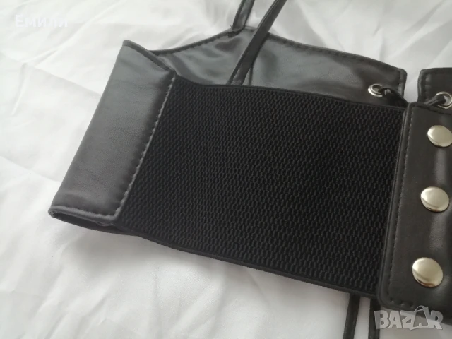 Кожен корсет-колан с презрамки и връзки р-р M и L , снимка 10 - Корсети, бюстиета, топове - 50862322