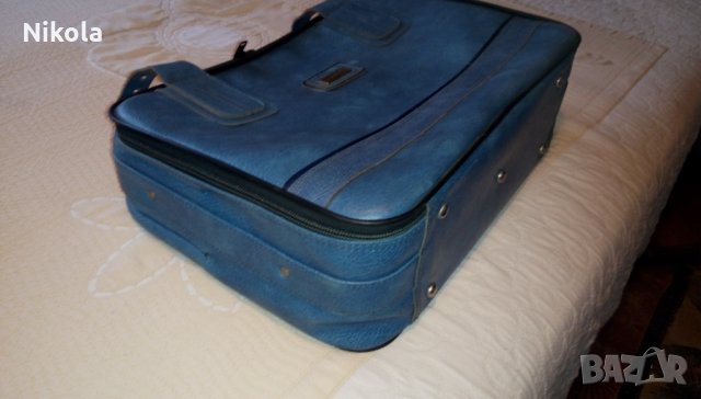 Куфар естествена кожа - Марко Поло син Marco Polo Suitcase в Куфари в гр.  София - ID34495696 — Bazar.bg
