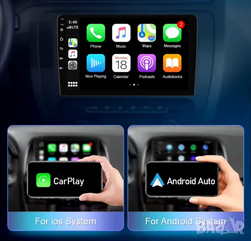 Toyota Avensis T25/2002-2009 9" 2-DIN, 4G/LTE, QLED с Android 12, 2/32GB, CarPlay, AndroidAuto, RDS, снимка 13 - Аксесоари и консумативи - 47543023