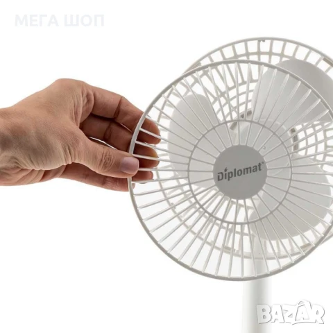 Вентилатор 6,3''Diplomat DFX-363USB, настолен, USB, снимка 6 - Вентилатори - 50563564