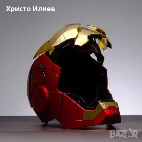 Marvel Моторизирана маска Iron Man MK5 1:1 с гласова команда Роботизирана каска Железния човек, снимка 10 - Друга електроника - 49126180