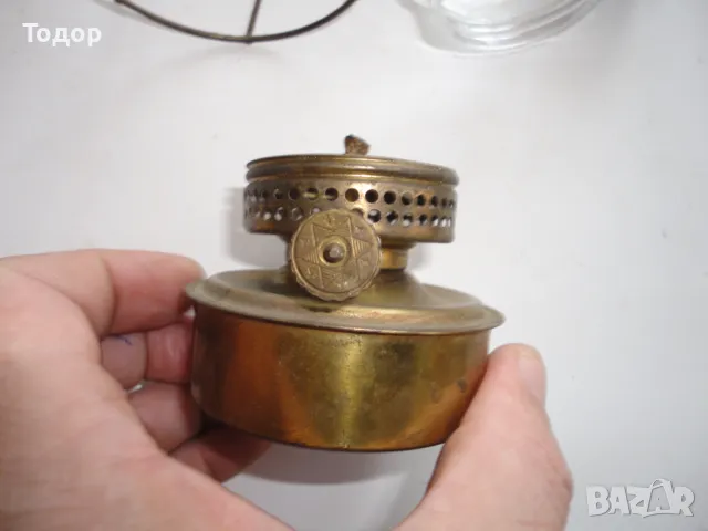 Немска бронзова газена лампа фенер Orion, снимка 7 - Антикварни и старинни предмети - 49621518