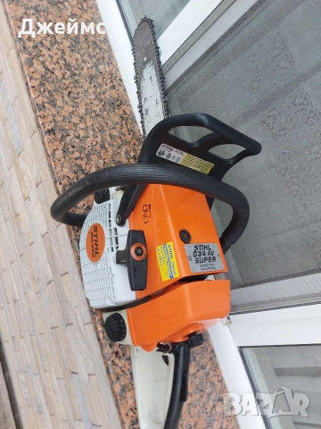 Резачка STIHL 034 AV super electronic quickstop , снимка 3 - Градинска техника - 52659740