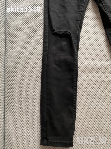 Черни дънки със скъсани колене, снимка 3 - Дънки - 38655659