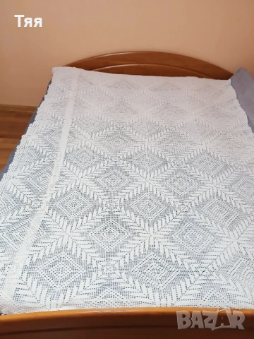 Плетена покривка за легло или голяма маса , снимка 4 - Други ценни предмети - 50668018