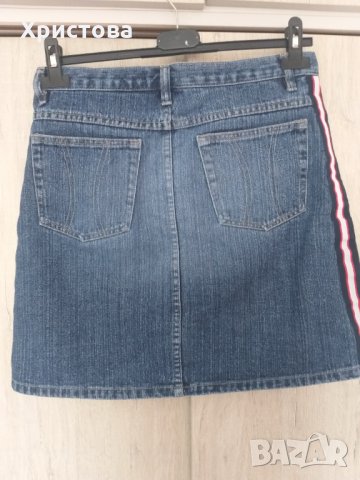 Дънкова пола с кантове - 12,00лв., снимка 8 - Поли - 30468116