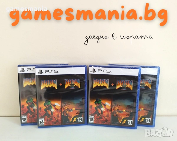 [ps5] ! чисто НОВИ ! DOOM + DOOM II / 2 пълни игри+всички излизали DLC кодове