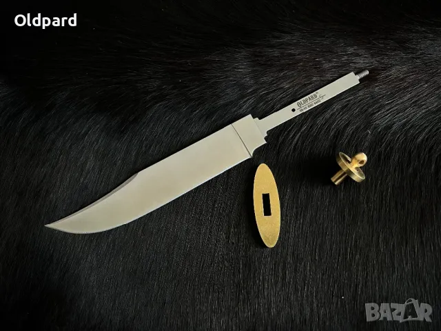 Висококачествено голямо острие Bowie  (за монтиране на нож). от стомана 440C с месингова гарда., снимка 9 - Ножове - 47759618