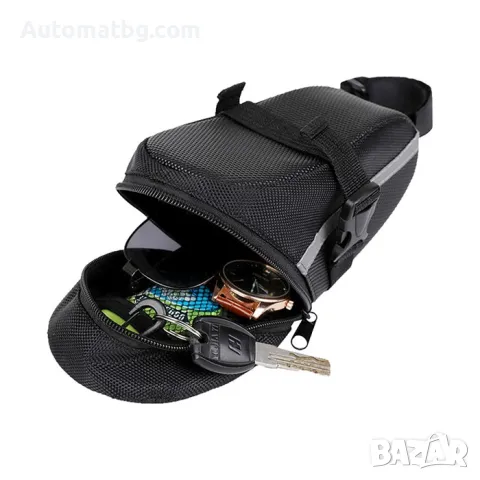 Чанта за велосипед Automat, РА324, 21x9x10см, Черен, снимка 2 - Велосипеди - 49151535
